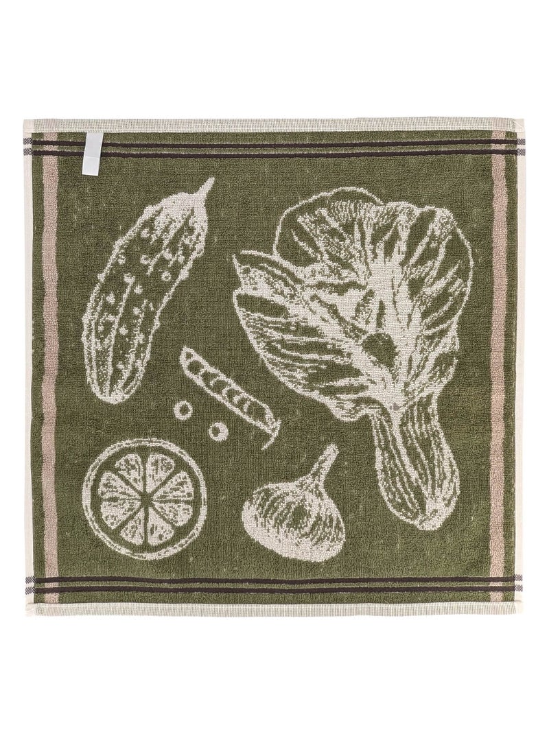 Torchon de cuisine VEG Éponge Vert olive - Kiabi