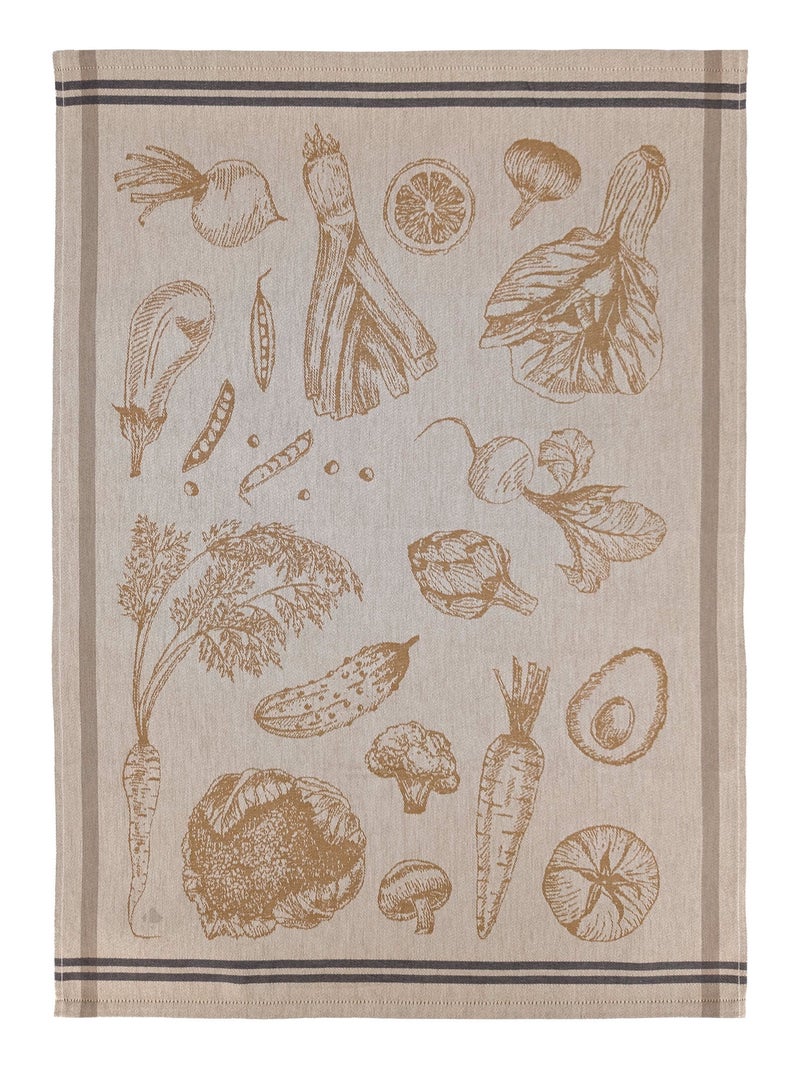 Torchon de cuisine VEG Toile Moutarde - Kiabi