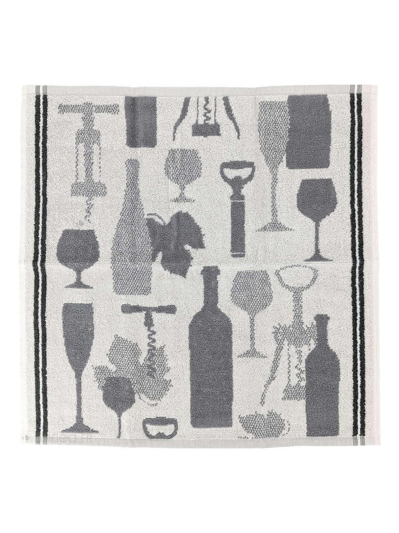 Torchon de cuisine VITIS aspect éponge 100 % coton 50x50 cm Gris - Kiabi