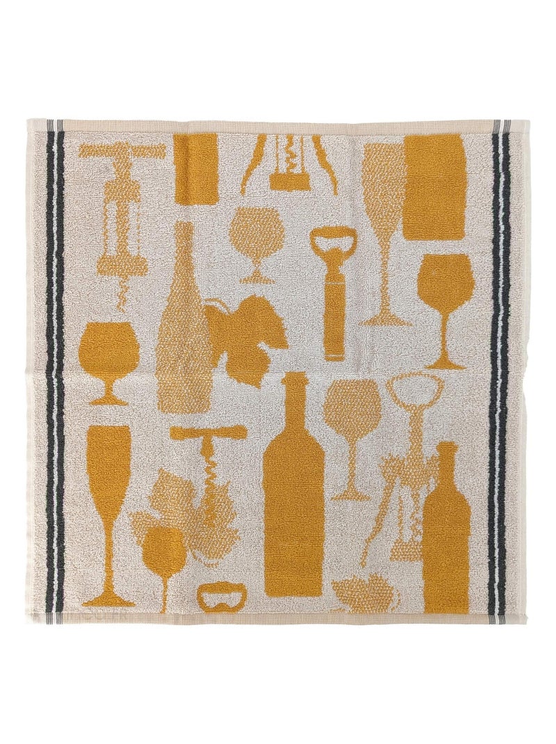 Torchon de cuisine VITIS aspect éponge 100 % coton 50x50 cm Jaune - Kiabi