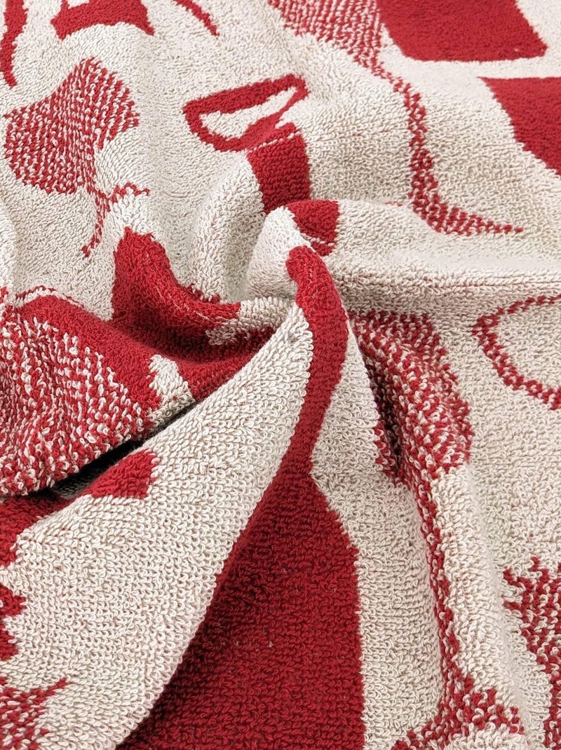 Torchon de cuisine VITIS aspect éponge 100 % coton 50x50 cm Rouge - Kiabi