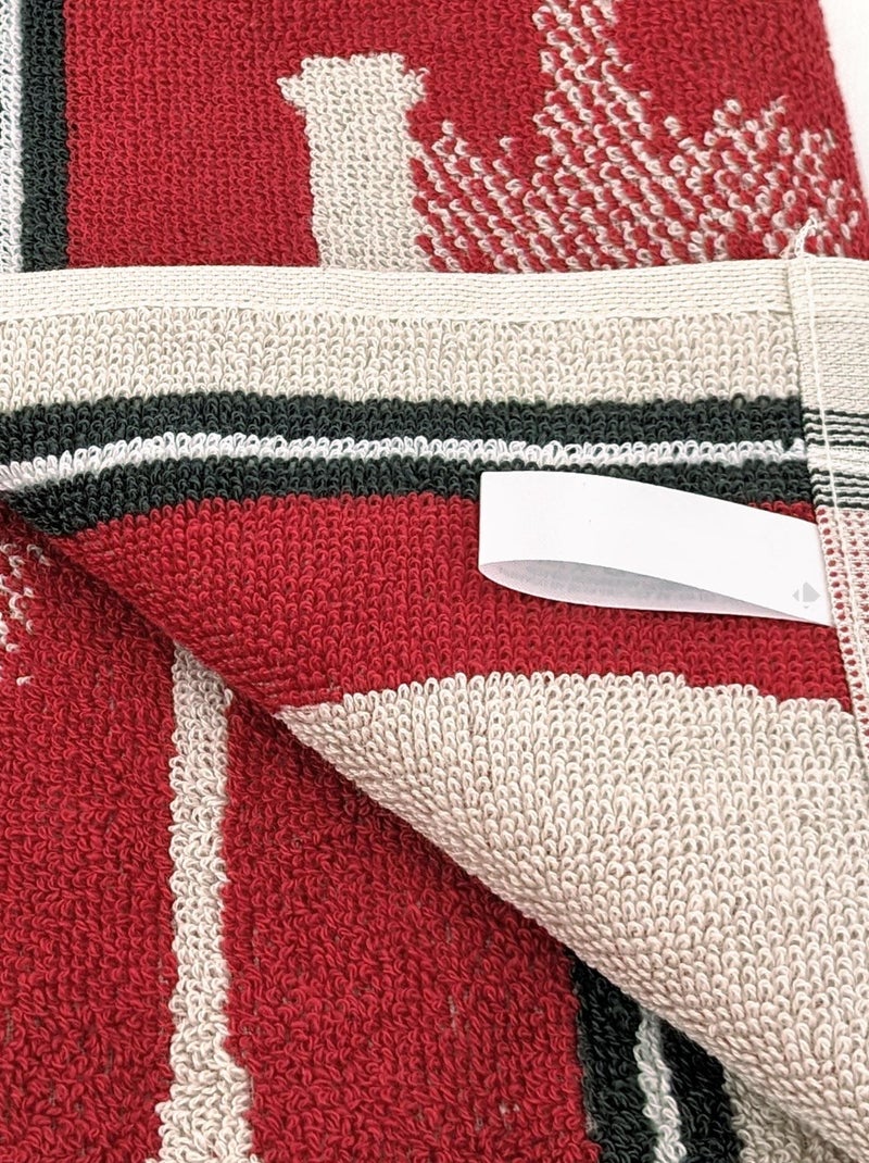 Torchon de cuisine VITIS aspect éponge 100 % coton 50x50 cm Rouge - Kiabi