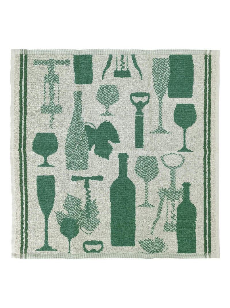 Torchon de cuisine VITIS aspect éponge 100 % coton 50x50 cm Vert - Kiabi