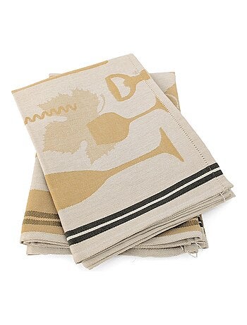 Torchon de cuisine VITIS aspect toile 100 % coton