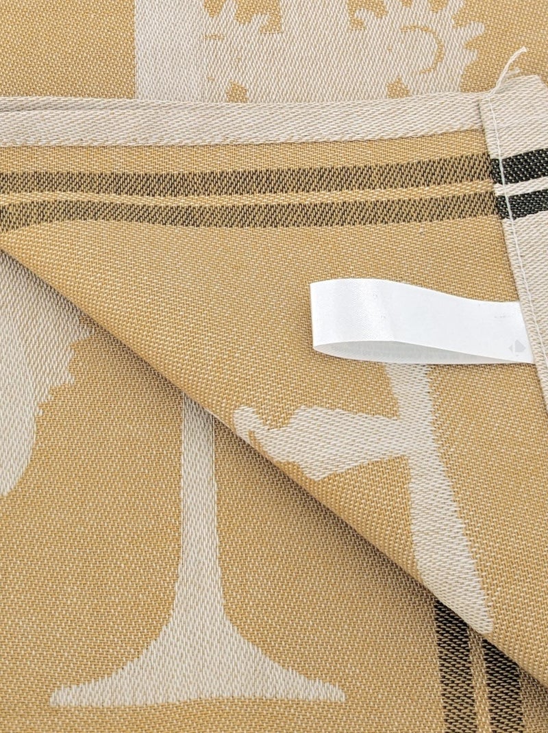 Torchon de cuisine VITIS aspect toile 100 % coton Jaune - Kiabi