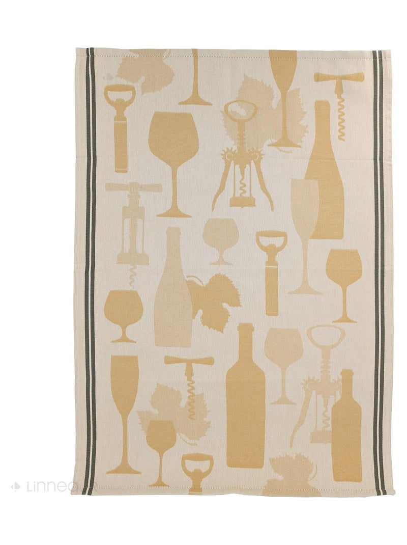 Torchon de cuisine VITIS aspect toile 100 % coton Jaune - Kiabi