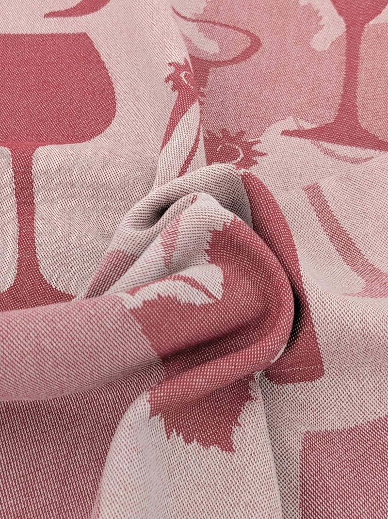 Torchon de cuisine VITIS aspect toile 100 % coton Rouge - Kiabi