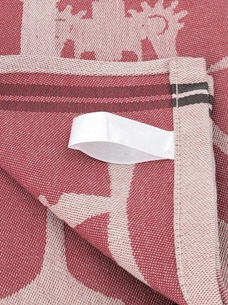 Torchon de cuisine VITIS aspect toile 100 % coton Rouge - Kiabi