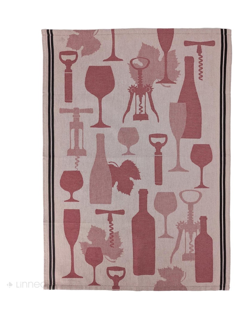 Torchon de cuisine VITIS aspect toile 100 % coton Rouge - Kiabi