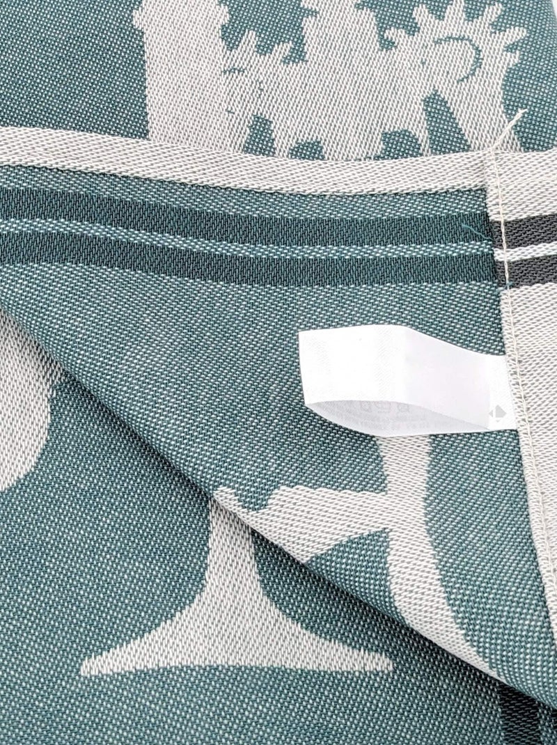 Torchon de cuisine VITIS aspect toile 100 % coton Vert - Kiabi