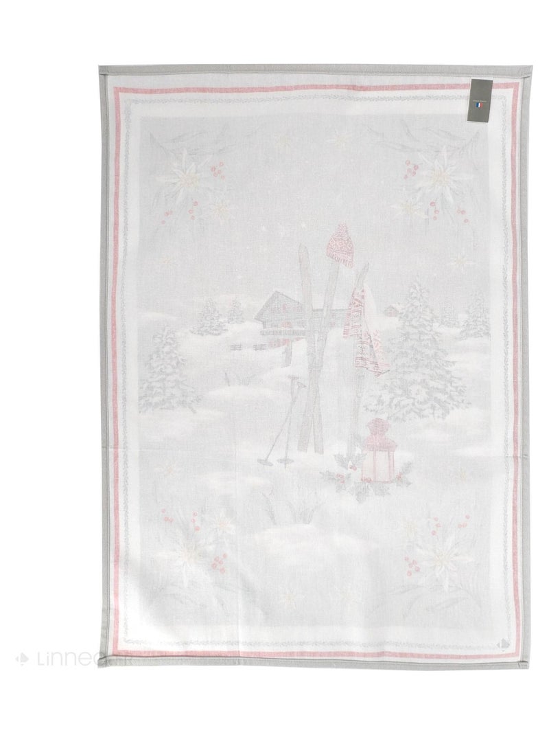 Torchon de Montagne collection LES GUETS coton Gris - Kiabi