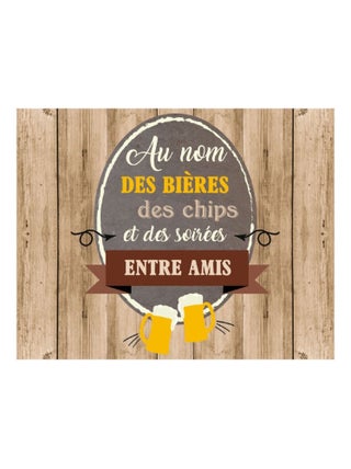Torchon en coton décoré bières
