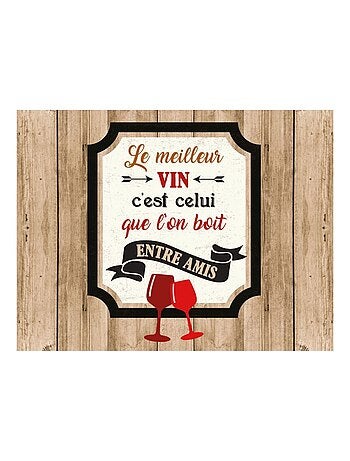 Torchon en coton décoré le Vin