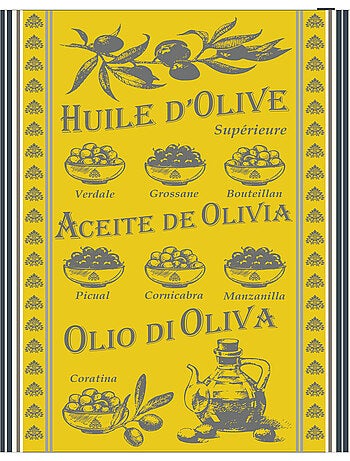 Torchon en coton huile d’olive