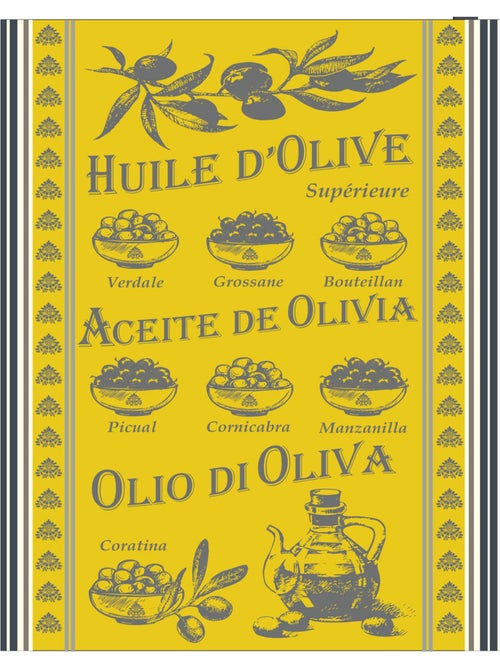 Torchon en coton huile d’olive - Kiabi
