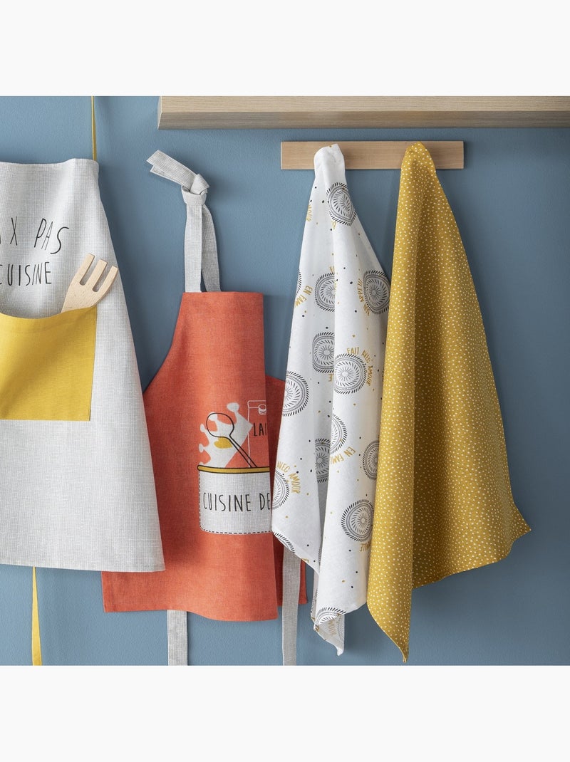 Torchon en coton 'Lot de 2' 50 x 70 cm – OEKO-TEX Standard 100 – Future Home Jaune - Kiabi