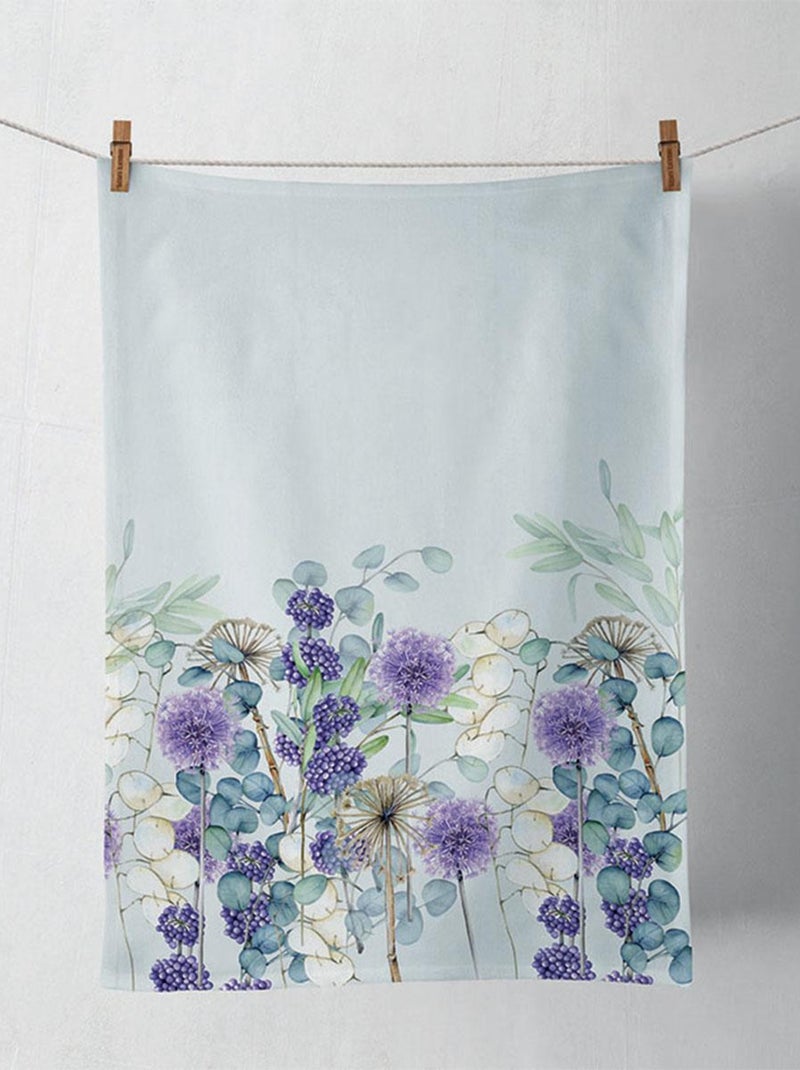 Torchon en coton lunaria Vert - Kiabi