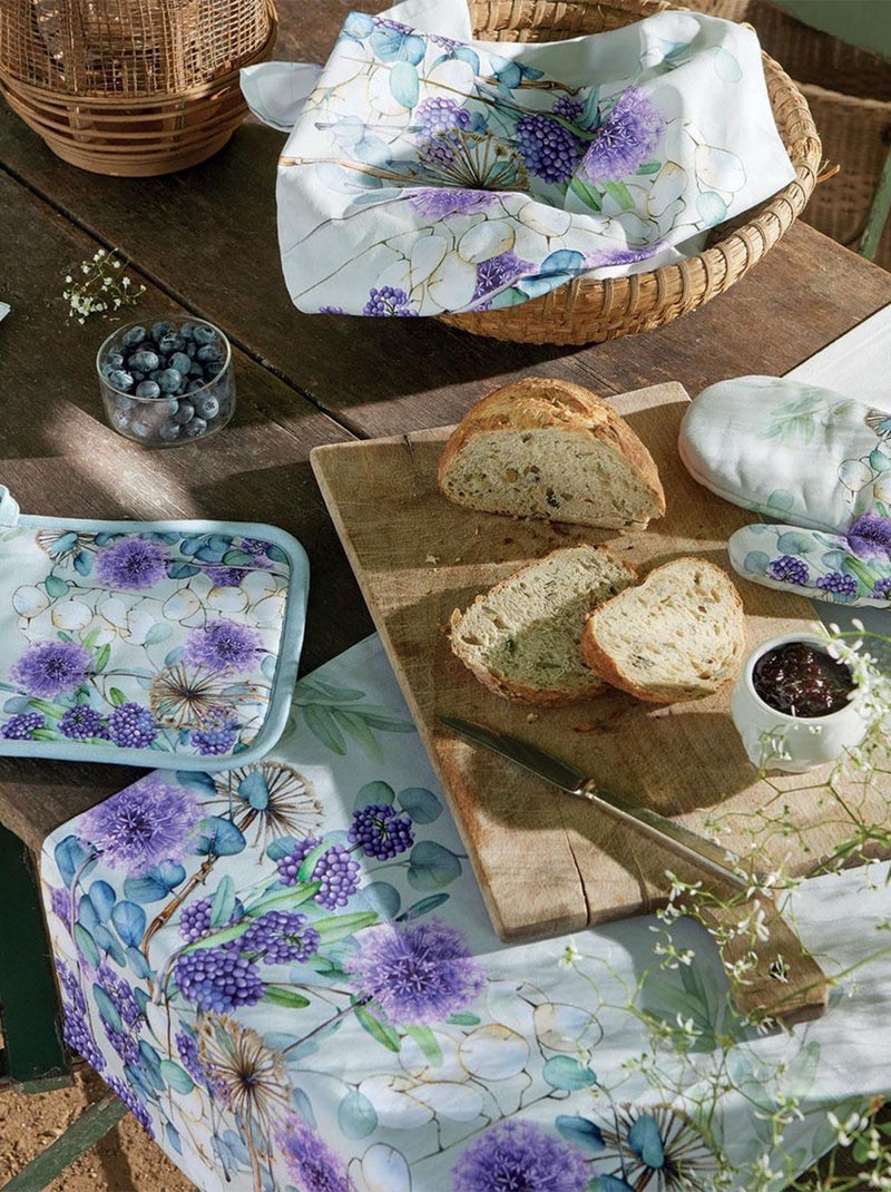 Torchon en coton lunaria Vert - Kiabi