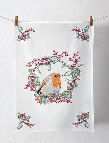Torchon en coton eucalyptus