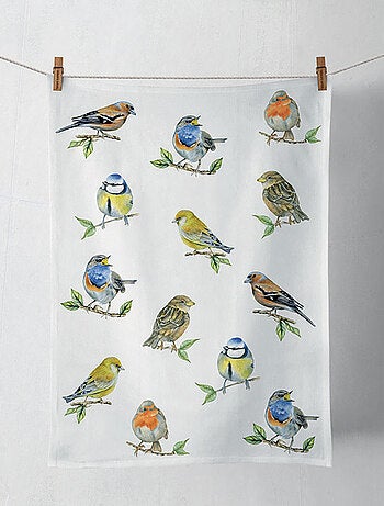 Torchon en coton oiseaux