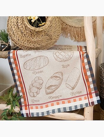Torchon en coton pains tradition française