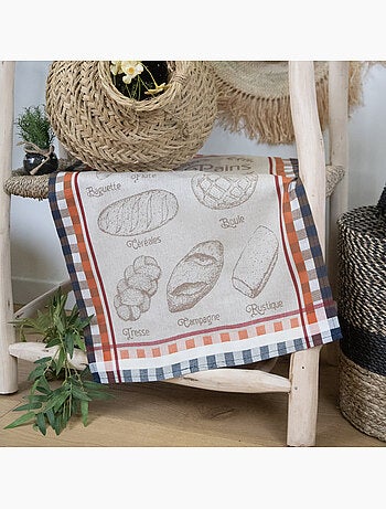Torchon en coton pains tradition française