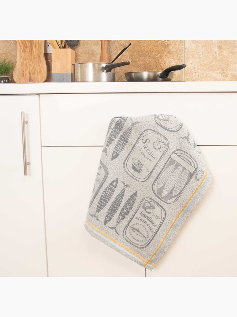 Torchon en coton sardines cuisine Bleu marine - Kiabi