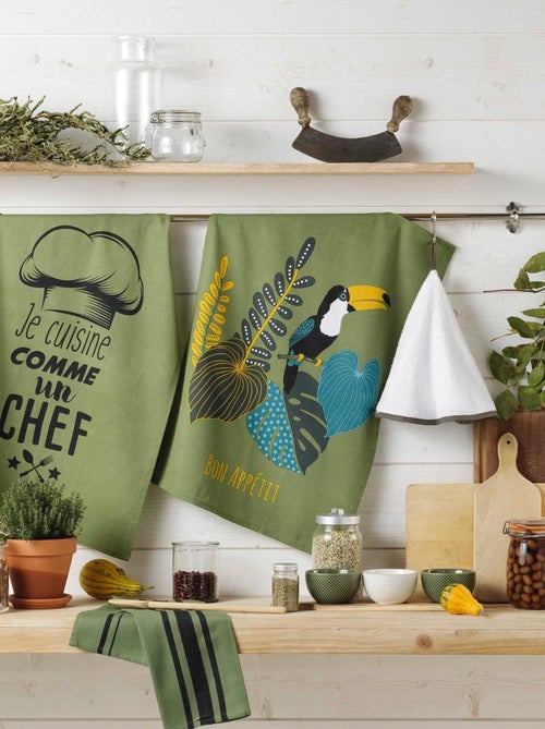 Torchon en coton Toucan bon appetit - Kiabi