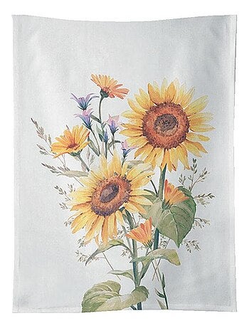 Torchon en coton décoré My French