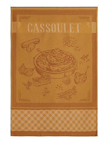 Torchon en jacquard de coton, CASSOULET