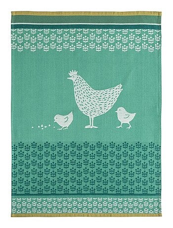 Torchon en jacquard de coton, COCOTTE