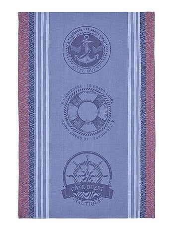 Torchon en jacquard de coton, NAUTIQUE