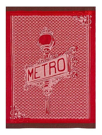 Torchon en jacquard de coton, PANNEAU MÉTRO