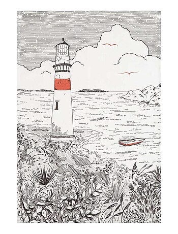 Torchon en métis imprimé, PHARE