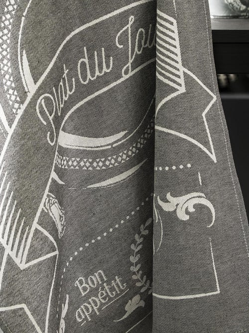 Torchon imprimé en coton, AU MENU - Kiabi