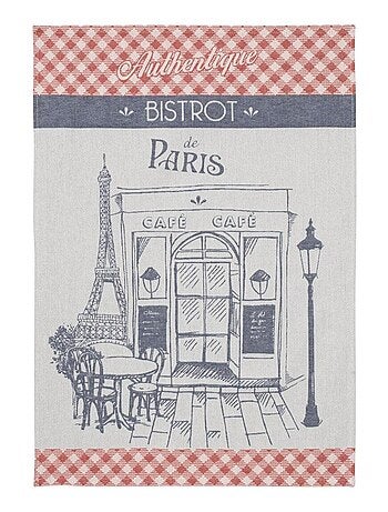 Torchon imprimé en coton, AUTHENTIQUE BISTROT