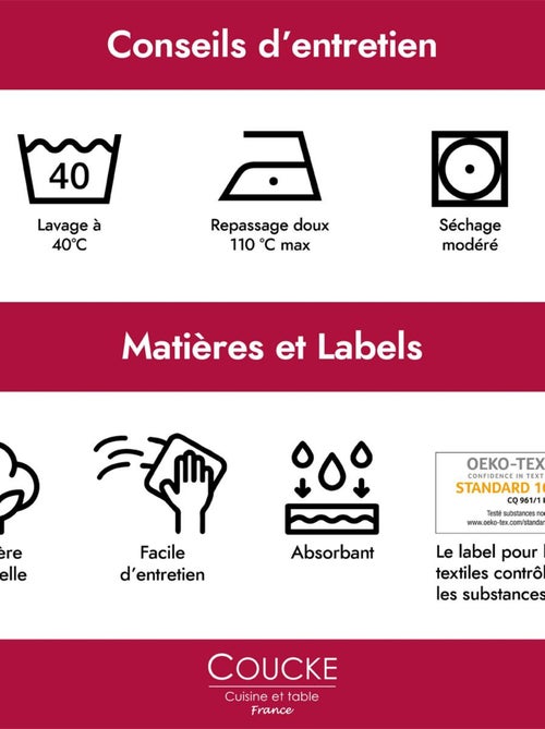 Torchon imprimé en coton, BRASSERIE - Kiabi