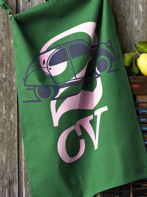 Torchon imprimé en coton, CITROËN 2CV - Kiabi