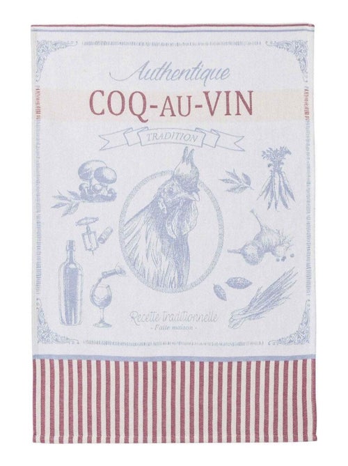 Torchon imprimé en coton, COQ AU VIN - Kiabi