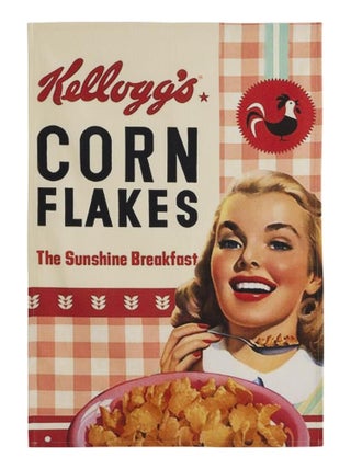 Torchon imprimé en coton, Corn Flakes KELLOGG'S