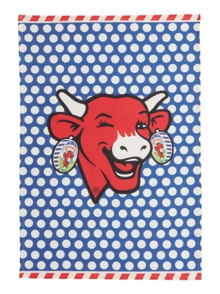Torchon imprimé en coton, LA VACHE QUI RIT