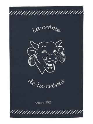Torchon imprimé en coton, La Vache qui rit