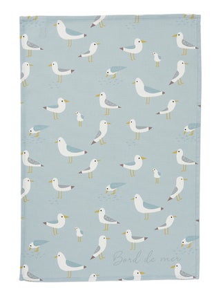 Torchon imprimé en coton, LES MOUETTES