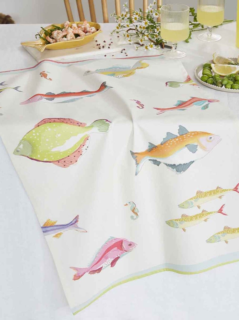 Torchon imprimé en coton, Plongée Multicolore - Kiabi