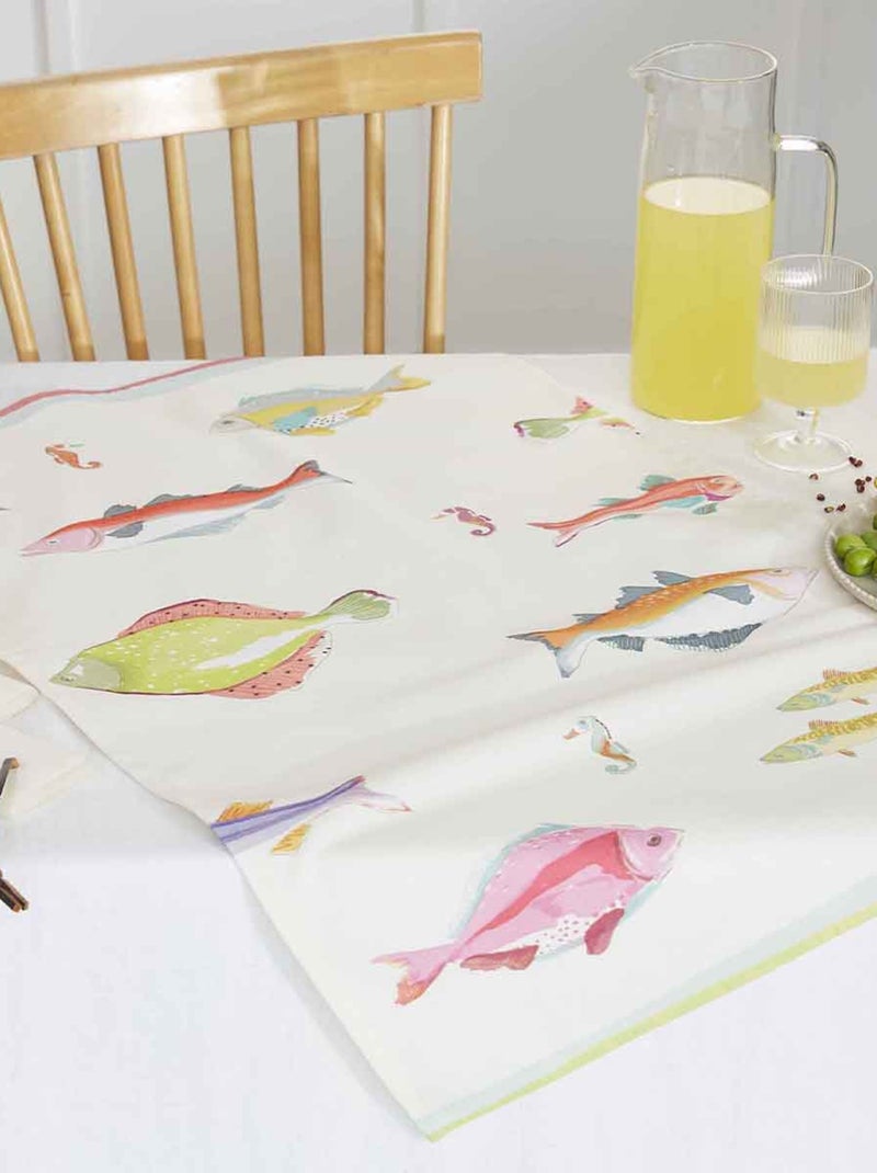 Torchon imprimé en coton, Plongée Multicolore - Kiabi
