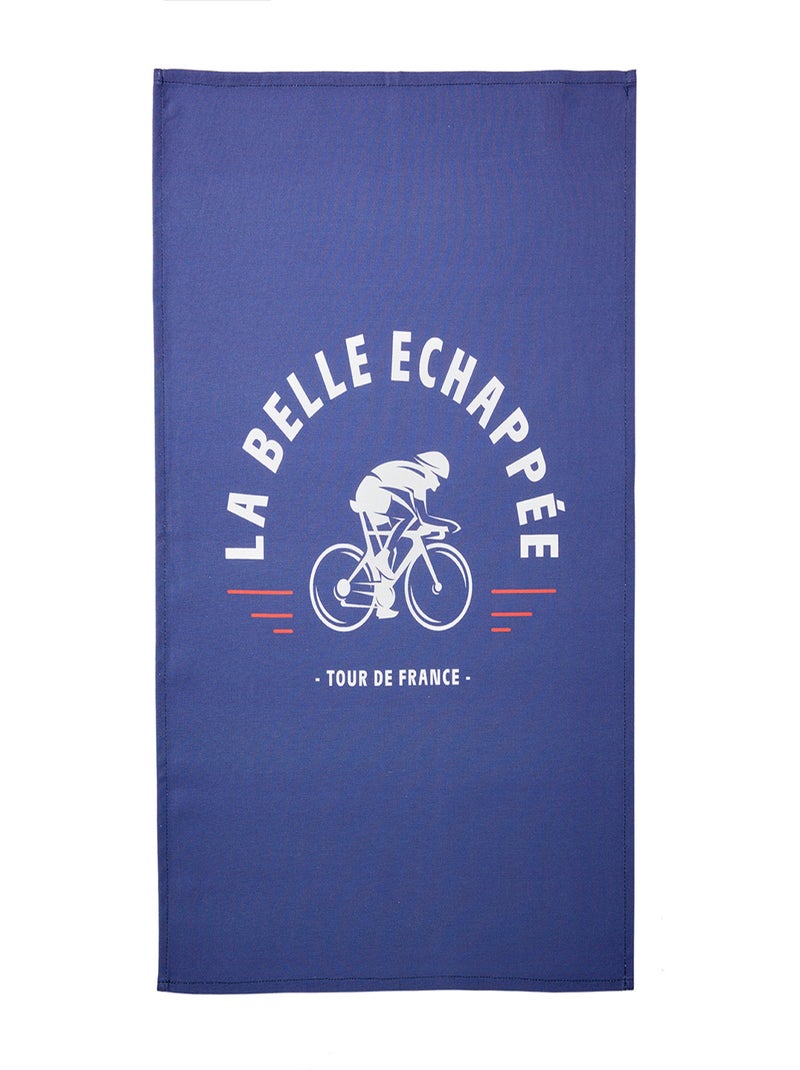 Torchon imprimé en coton, Tour de France Bleu foncé - Kiabi