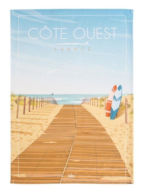 Torchon imprimé en coton, WIM CÔTE OUEST - Kiabi