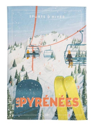 Torchon imprimé en coton, WIM LES PYRÉNÉES