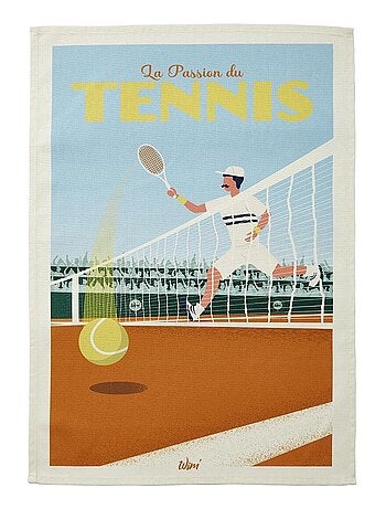 Torchon imprimé en coton, WIM' SET ET MATCH