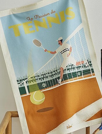 Torchon imprimé en coton, WIM' SET ET MATCH